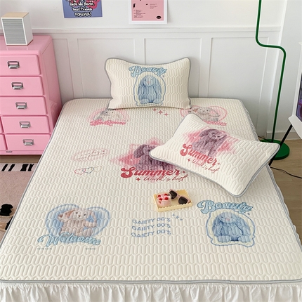 昔可家纺 2023新款ins创意风乳胶凉席 小小邦妮妮兔