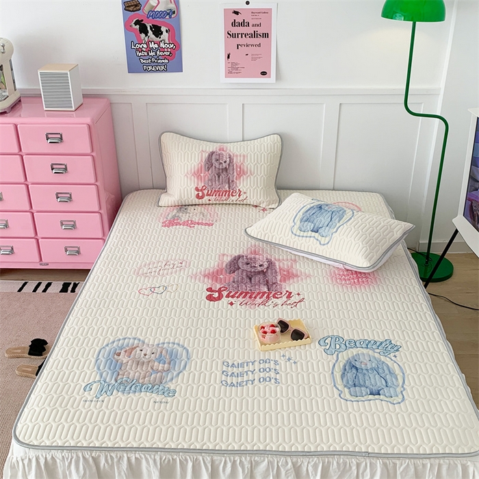 91家纺网 家纺一手货源 找家纺 昔可家纺 2023新款ins创意风乳胶凉席 小小邦妮妮兔