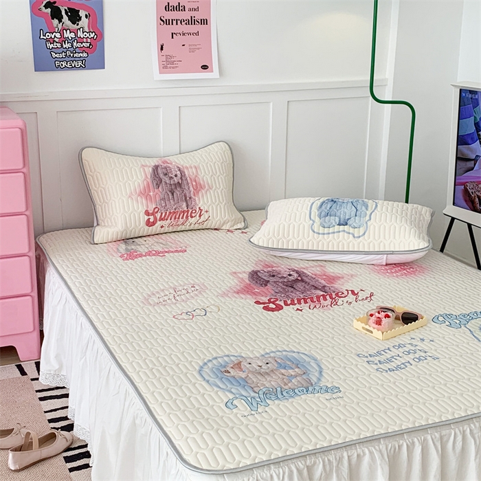 91家纺网 家纺一手货源 找家纺 昔可家纺 2023新款ins创意风乳胶凉席 小小邦妮妮兔