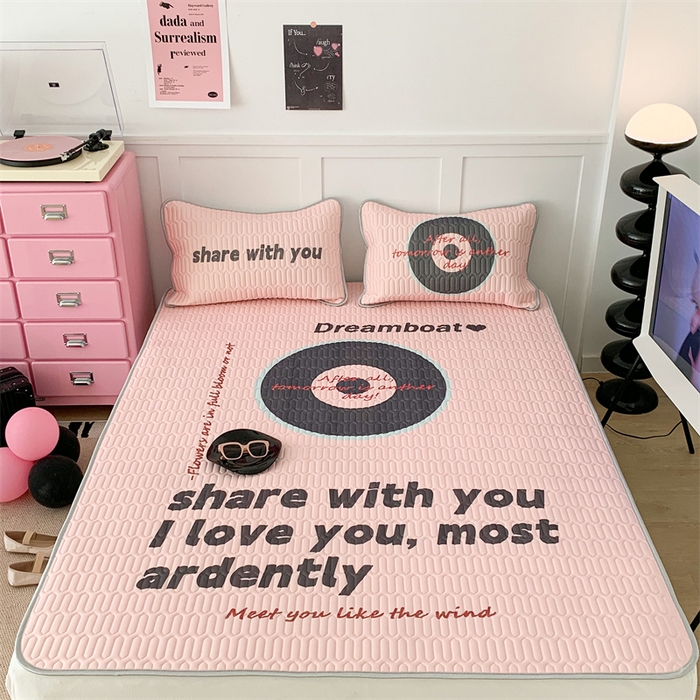 91家纺网 家纺一手货源 找家纺 昔可家纺 2023新款ins简约风乳胶凉席 黑粉播放器