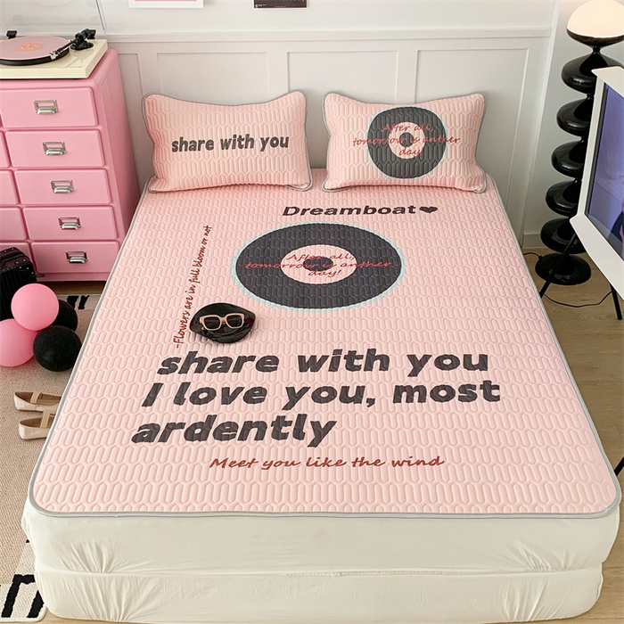 91家纺网 家纺一手货源 找家纺 昔可家纺 2023新款ins简约风乳胶凉席 黑粉播放器