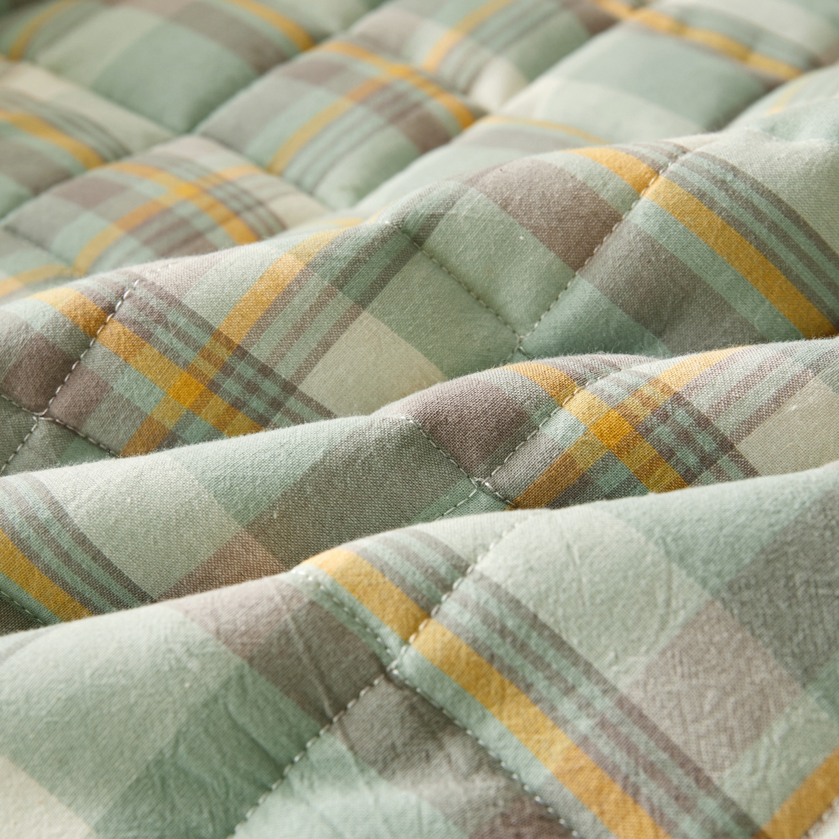 91家纺网 家纺一手货源 找家纺 （总）喜居 2023新款A类色织全棉水洗棉色织夹棉大豆床笠纯棉床笠直播