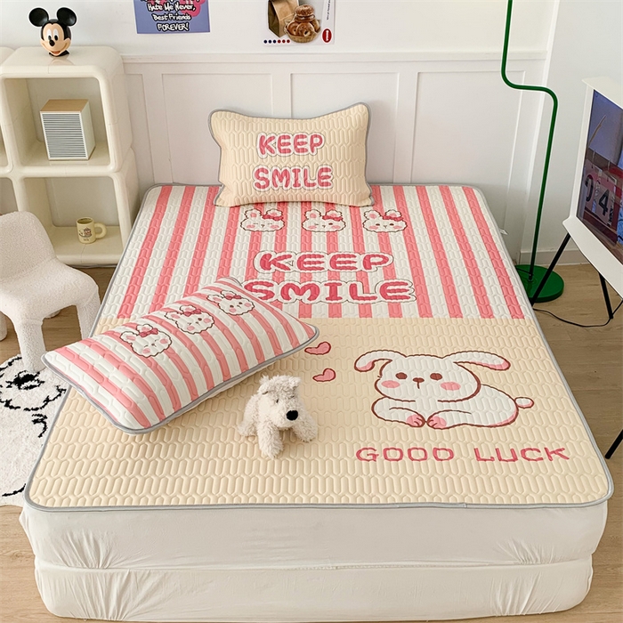 91家纺网 家纺一手货源 找家纺 昔可家纺 2023新款大版卡通乳胶凉席第二批 拼接兔