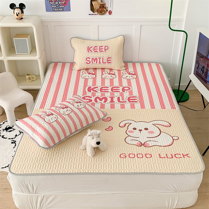 91家纺网 家纺一手货源 找家纺 昔可家纺 2023新款大版卡通乳胶凉席第二批 拼接兔