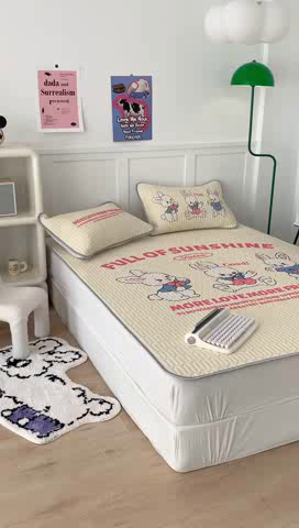 91家纺网 家纺一手货源 找家纺 （总）昔可家纺 2023新款大版卡通乳胶凉席第二批