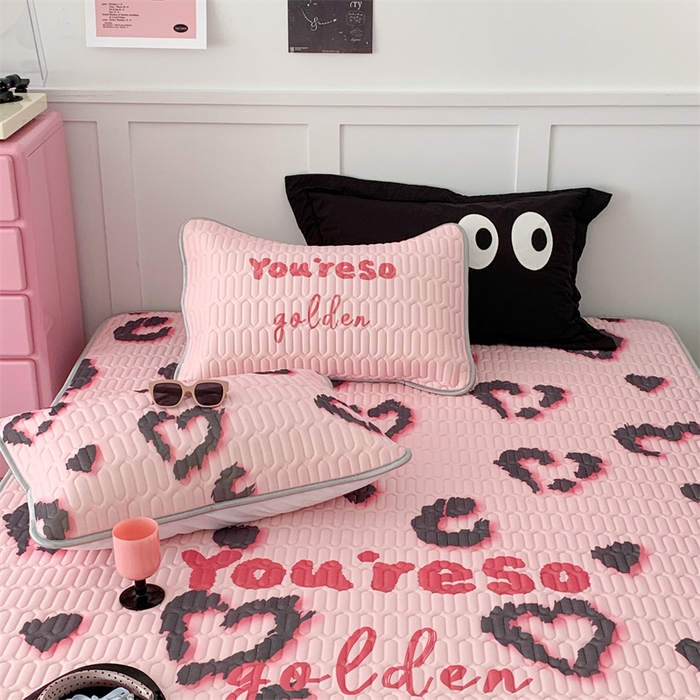 91家纺网 家纺一手货源 找家纺 （总）昔可家纺 2023新款甜酷黑粉系列乳胶凉席