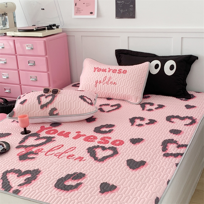 91家纺网 家纺一手货源 找家纺 （总）昔可家纺 2023新款甜酷黑粉系列乳胶凉席