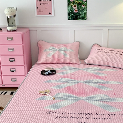 91家纺网 家纺一手货源 找家纺 （总）昔可家纺 2023新款甜酷黑粉系列乳胶凉席