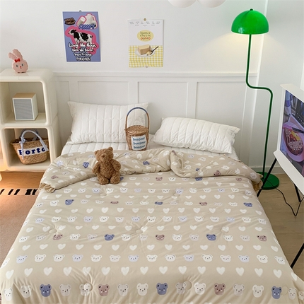 91家纺网 家纺一手货源 找家纺 （总）昔可家纺 2023新款花边款云柔针织大豆夏被