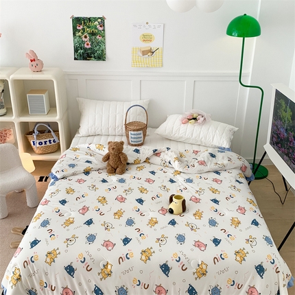 91家纺网 家纺一手货源 找家纺 （总）昔可家纺 2023新款花边款云柔针织大豆夏被