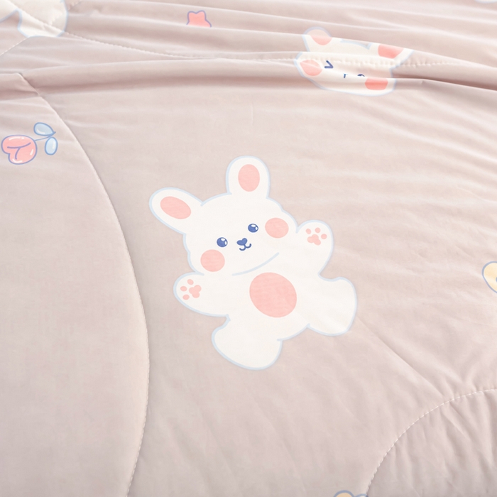 91家纺网 家纺一手货源 找家纺 云家 2023新款豆豆被空调被薄被子夏凉被夏季单人学生宿舍夏被可机洗 凉感丝跳跳兔