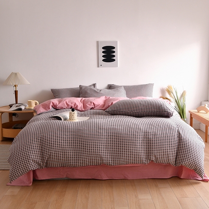 91家纺网 家纺一手货源 找家纺 （总）21度C 2023新款提花水洗棉四件套