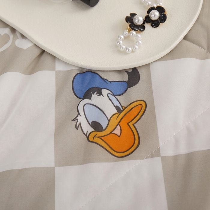 91家纺网 家纺一手货源 找家纺 一米阳光 2023新款凉感丝豆豆款包边夏被 棋盘唐老鸭