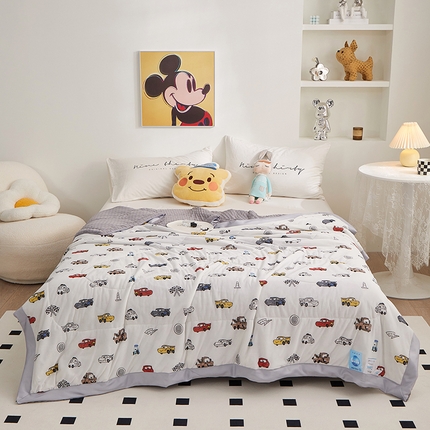 91家纺网 家纺一手货源 找家纺 （总）一米阳光 2023新款凉感丝豆豆款包边夏被