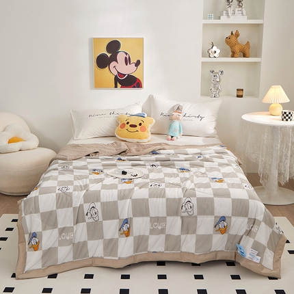 91家纺网 家纺一手货源 找家纺 （总）一米阳光 2023新款凉感丝豆豆款包边夏被