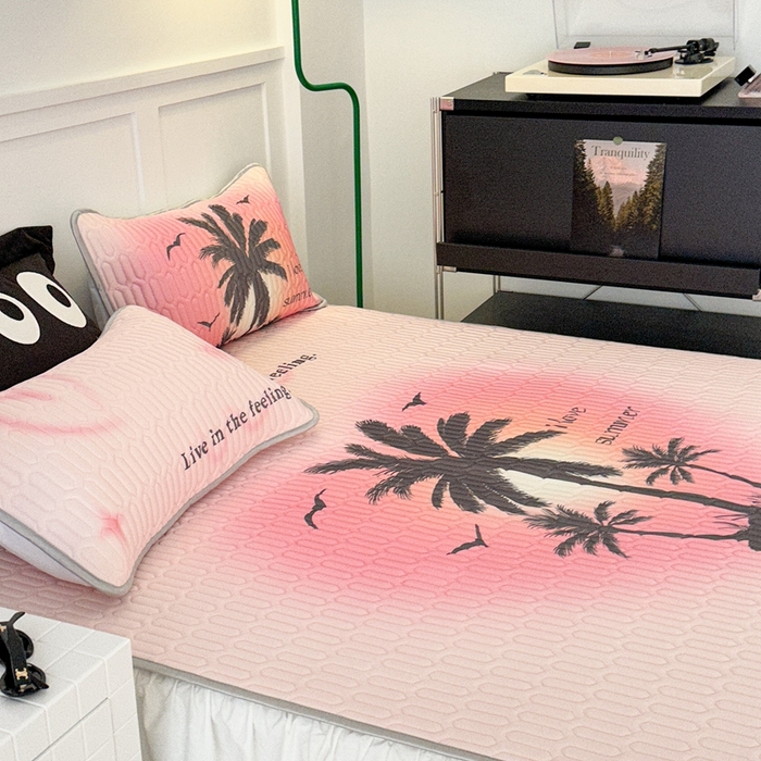 91家纺网 家纺一手货源 找家纺 （总）昔可2023新款ins简约风乳胶凉席