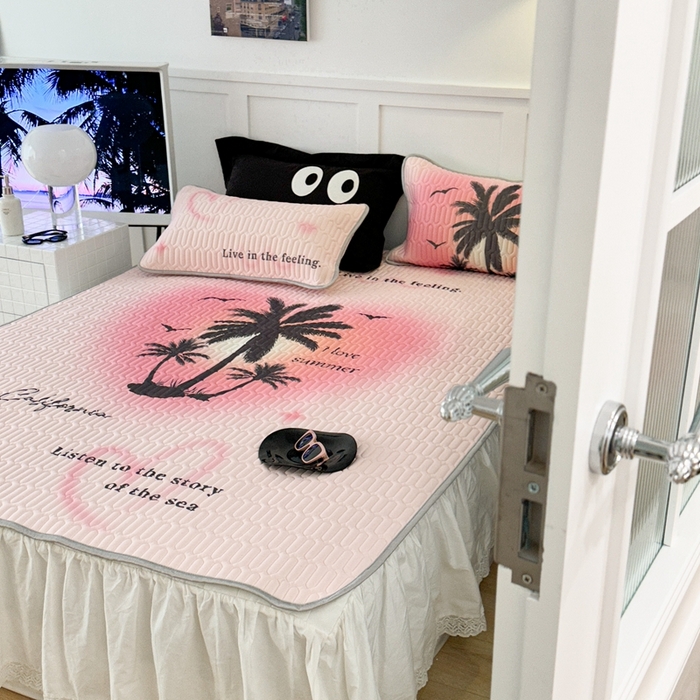 91家纺网 家纺一手货源 找家纺 （总）昔可2023新款ins简约风乳胶凉席