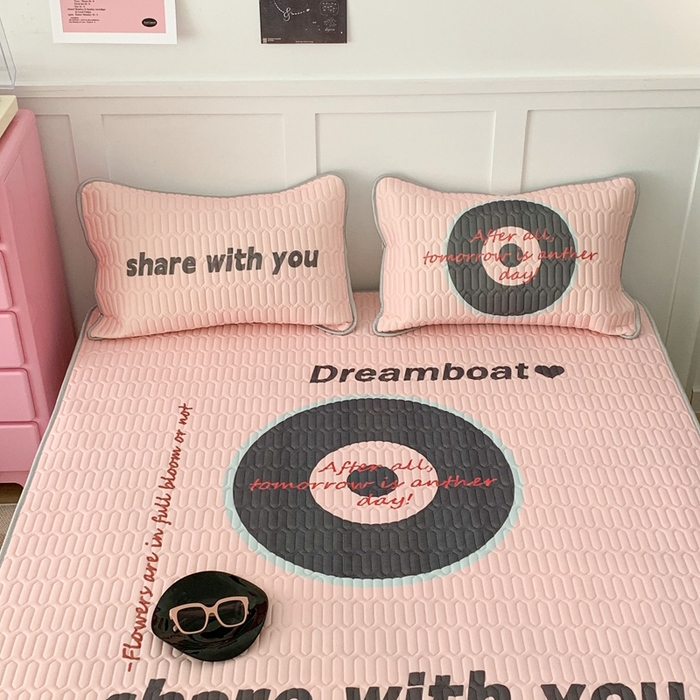 91家纺网 家纺一手货源 找家纺 昔可2023新款ins简约风乳胶凉席 黑粉播放器