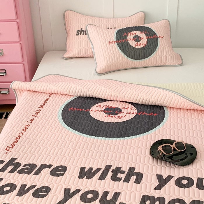 91家纺网 家纺一手货源 找家纺 昔可2023新款ins简约风乳胶凉席 黑粉播放器