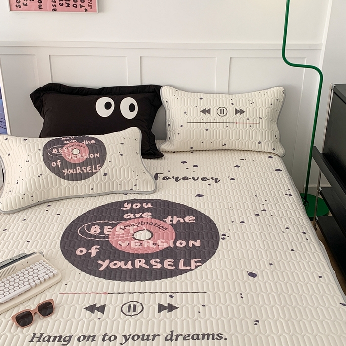 91家纺网 家纺一手货源 找家纺 昔可2023新款ins简约风乳胶凉席 泼墨播放器