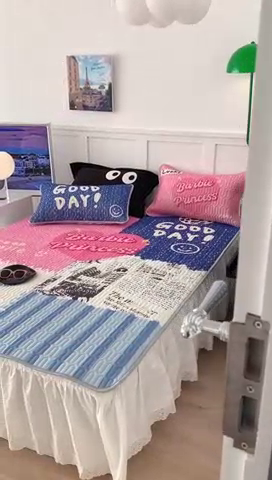 91家纺网 家纺一手货源 找家纺 昔可2023新款ins简约风乳胶凉席 英伦画报