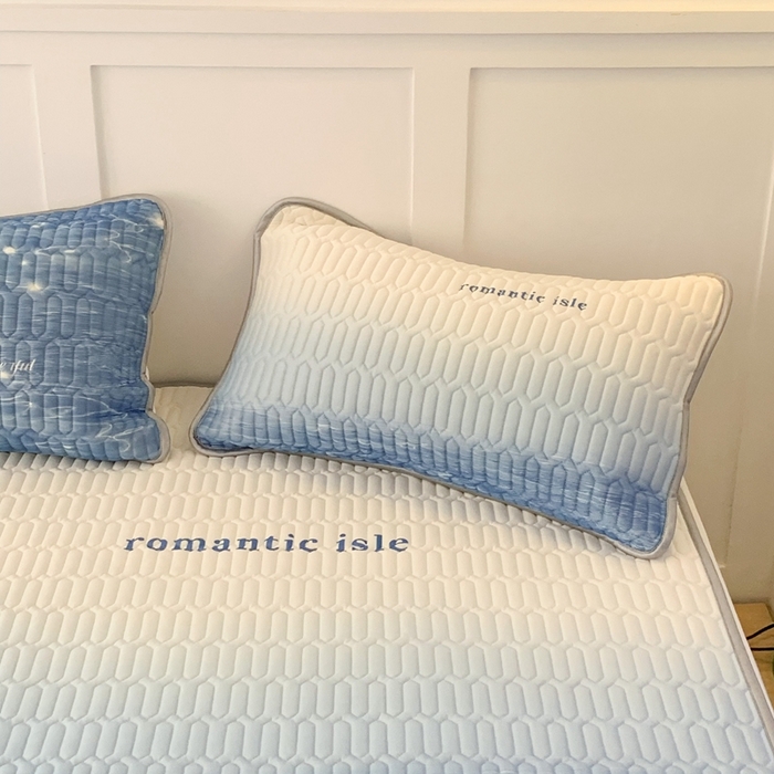 91家纺网 家纺一手货源 找家纺 昔可家纺2023新款ins创意风乳胶凉席 波光粼粼海水