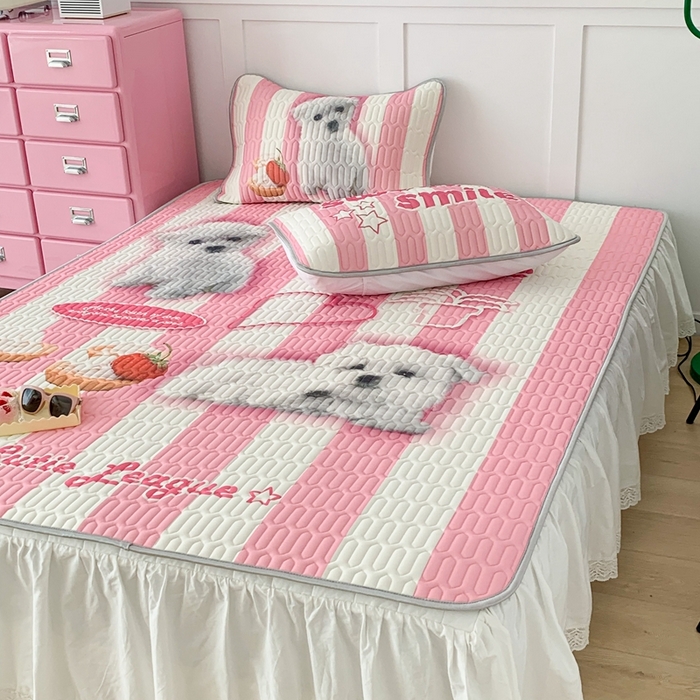 91家纺网 家纺一手货源 找家纺 昔可家纺2023新款ins创意风乳胶凉席 粉条狗狗