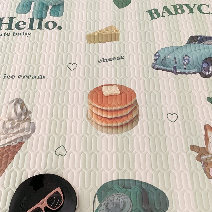 91家纺网 家纺一手货源 找家纺 昔可家纺2023新款ins创意风乳胶凉席 复古老爷车