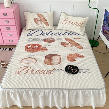 昔可家纺2023新款ins创意风乳胶凉席 黄油面包集