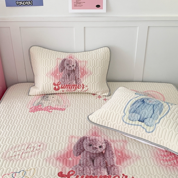 91家纺网 家纺一手货源 找家纺 昔可家纺2023新款ins创意风乳胶凉席 小小邦妮妮兔