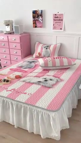 91家纺网 家纺一手货源 找家纺 昔可家纺2023新款ins创意风乳胶凉席 海岛椰树