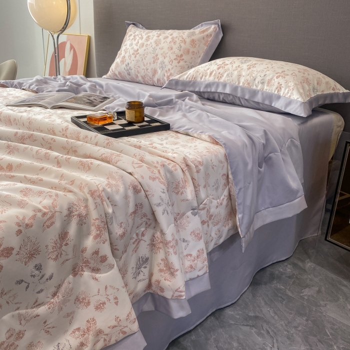 91家纺网 家纺一手货源 找家纺 （总）棉生活 2023新款莱赛尔天丝绣花夏被