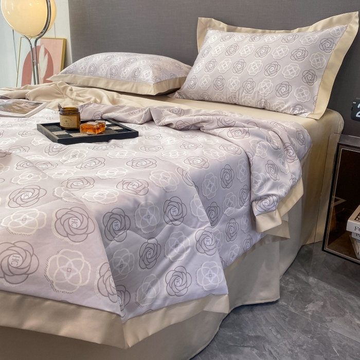 91家纺网 家纺一手货源 找家纺 棉生活 2023新款莱赛尔天丝绣花夏被 温莎 灰