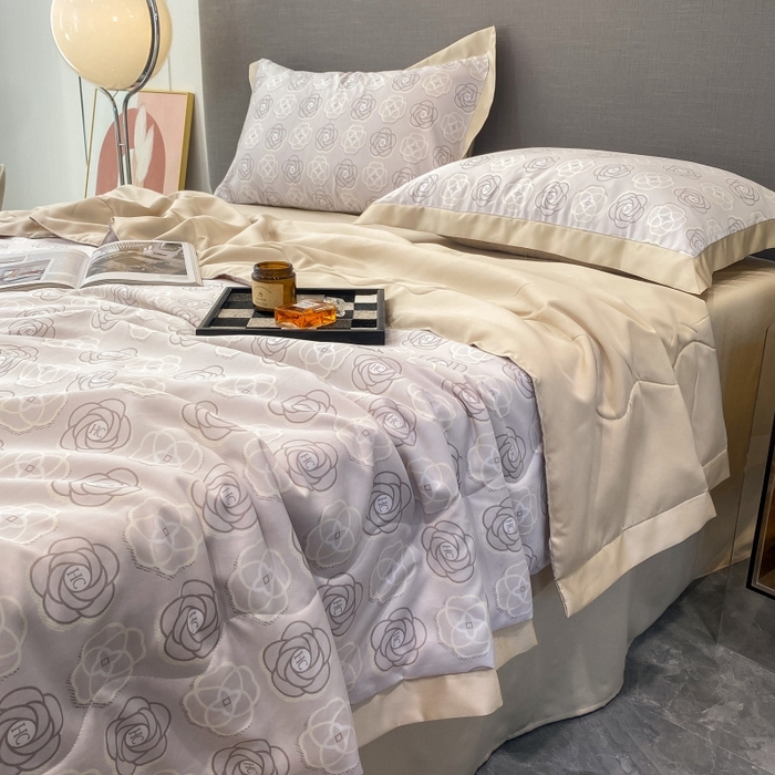 91家纺网 家纺一手货源 找家纺 棉生活 2023新款莱赛尔天丝绣花夏被 温莎 灰