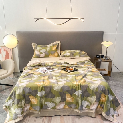 91家纺网 家纺一手货源 找家纺 （总）棉生活 2023新款莱赛尔天丝绣花夏被