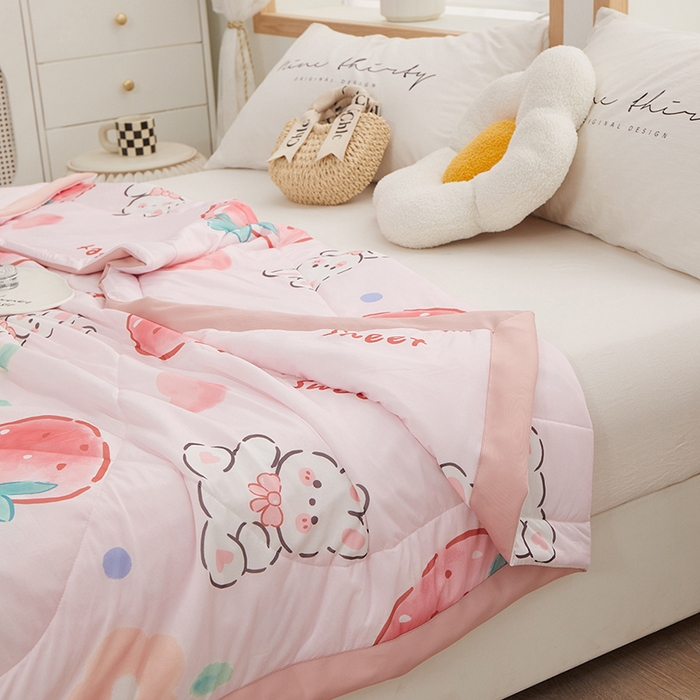 91家纺网 家纺一手货源 找家纺 （总）一米阳光 2023新款凉感丝包边款夏被