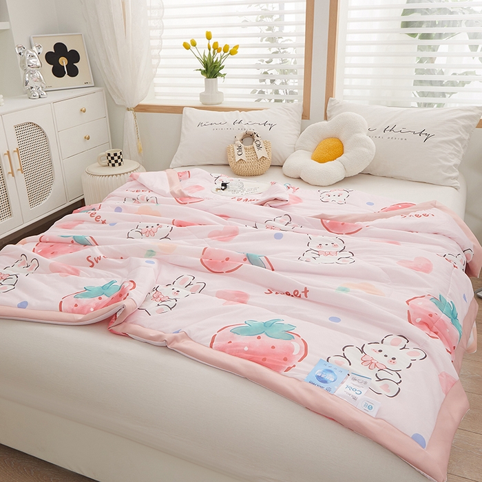 91家纺网 家纺一手货源 找家纺 （总）一米阳光 2023新款凉感丝包边款夏被