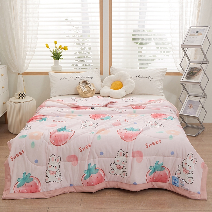 91家纺网 家纺一手货源 找家纺 （总）一米阳光 2023新款凉感丝包边款夏被