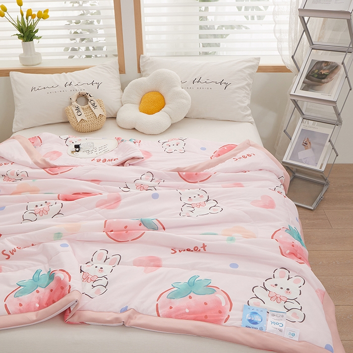 91家纺网 家纺一手货源 找家纺 （总）一米阳光 2023新款凉感丝包边款夏被