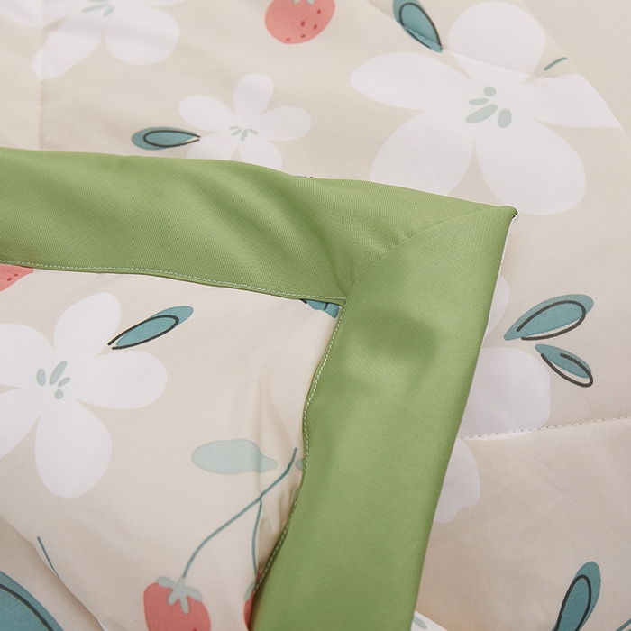 91家纺网 家纺一手货源 找家纺 一米阳光 2023新款凉感丝包边款夏被 朝阳花开