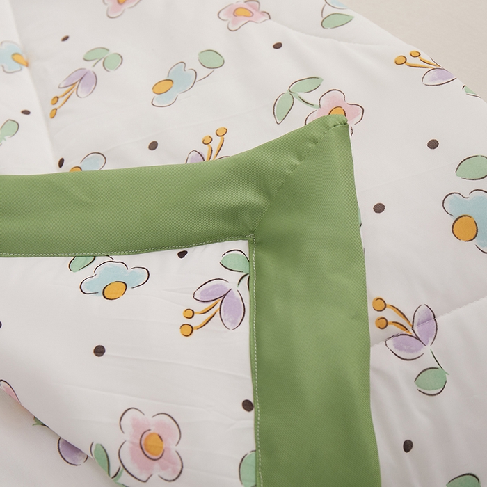 91家纺网 家纺一手货源 找家纺 一米阳光 2023新款凉感丝包边款夏被 莱晓绿