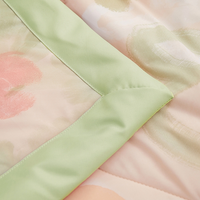 91家纺网 家纺一手货源 找家纺 一米阳光 2023新款凉感丝包边款夏被 夏日粉黛