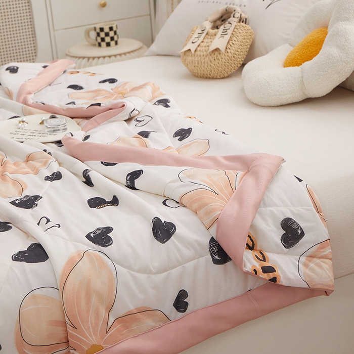 91家纺网 家纺一手货源 找家纺 一米阳光 2023新款凉感丝包边款夏被 香氛