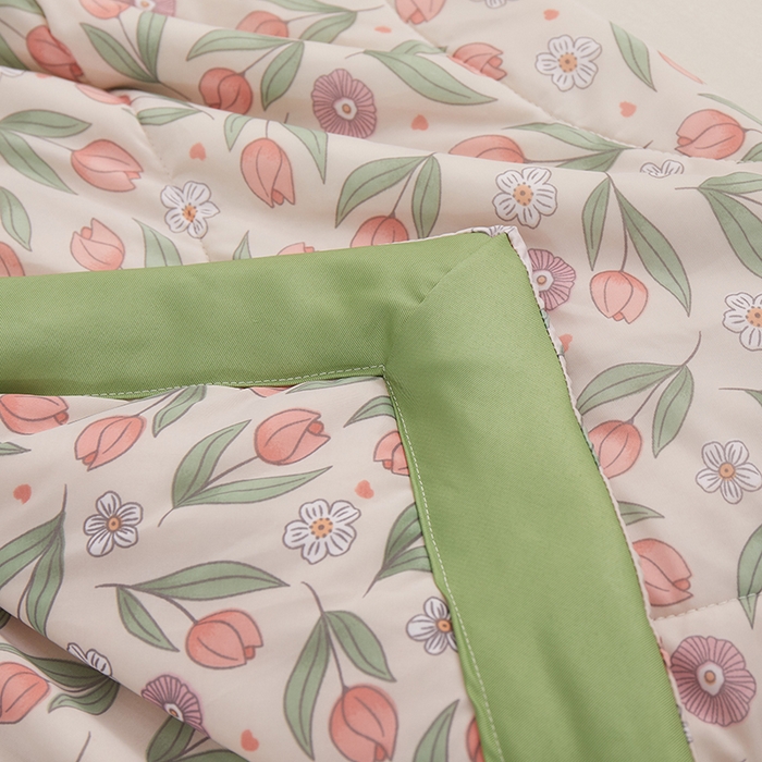 91家纺网 家纺一手货源 找家纺 一米阳光 2023新款凉感丝包边款夏被 郁金香