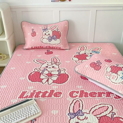昔可家纺2023新款大版卡通乳胶凉席第二批 飞天樱桃兔