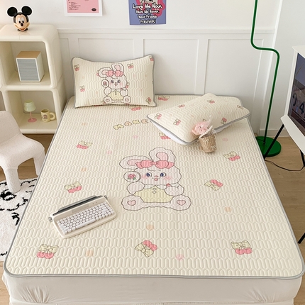 昔可家纺2023新款大版卡通乳胶凉席第二批 化妆兔兔