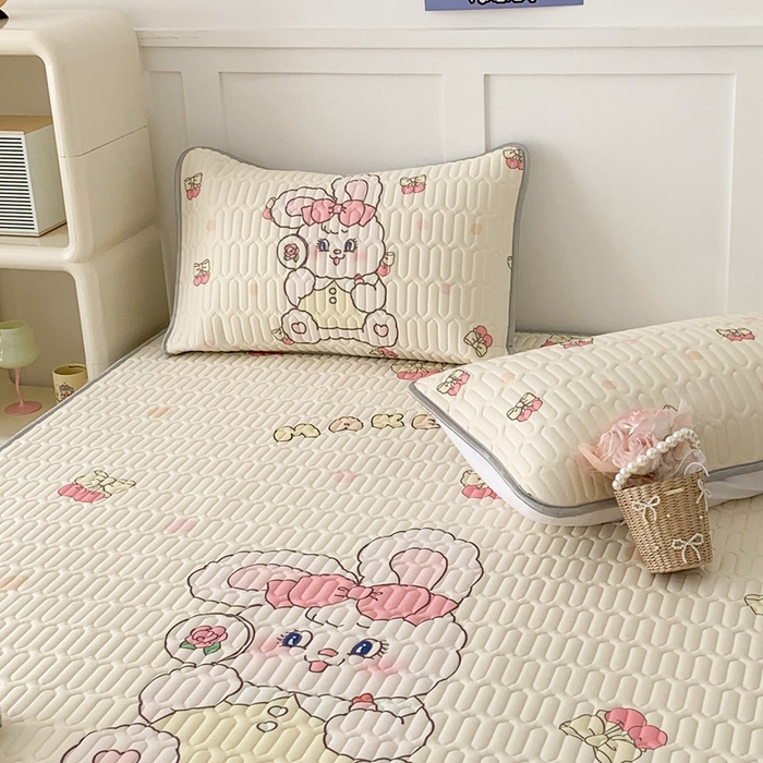 91家纺网 家纺一手货源 找家纺 昔可家纺2023新款大版卡通乳胶凉席第二批 化妆兔兔