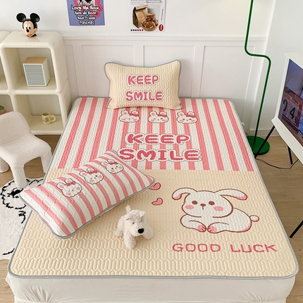 昔可家纺2023新款大版卡通乳胶凉席第二批 拼接兔