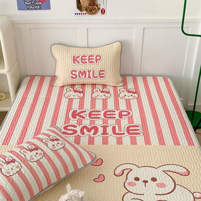 91家纺网 家纺一手货源 找家纺 昔可家纺2023新款大版卡通乳胶凉席第二批 拼接兔