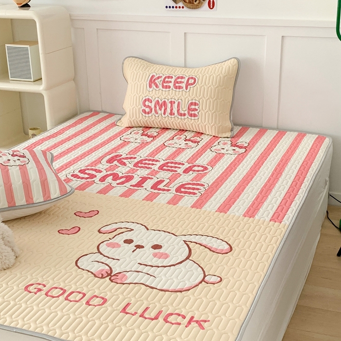 91家纺网 家纺一手货源 找家纺 昔可家纺2023新款大版卡通乳胶凉席第二批 拼接兔